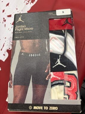 Jordan Flight Micro Men's Boxer Briefs - Red, Black, Cream (2-Pack) NIB Size S